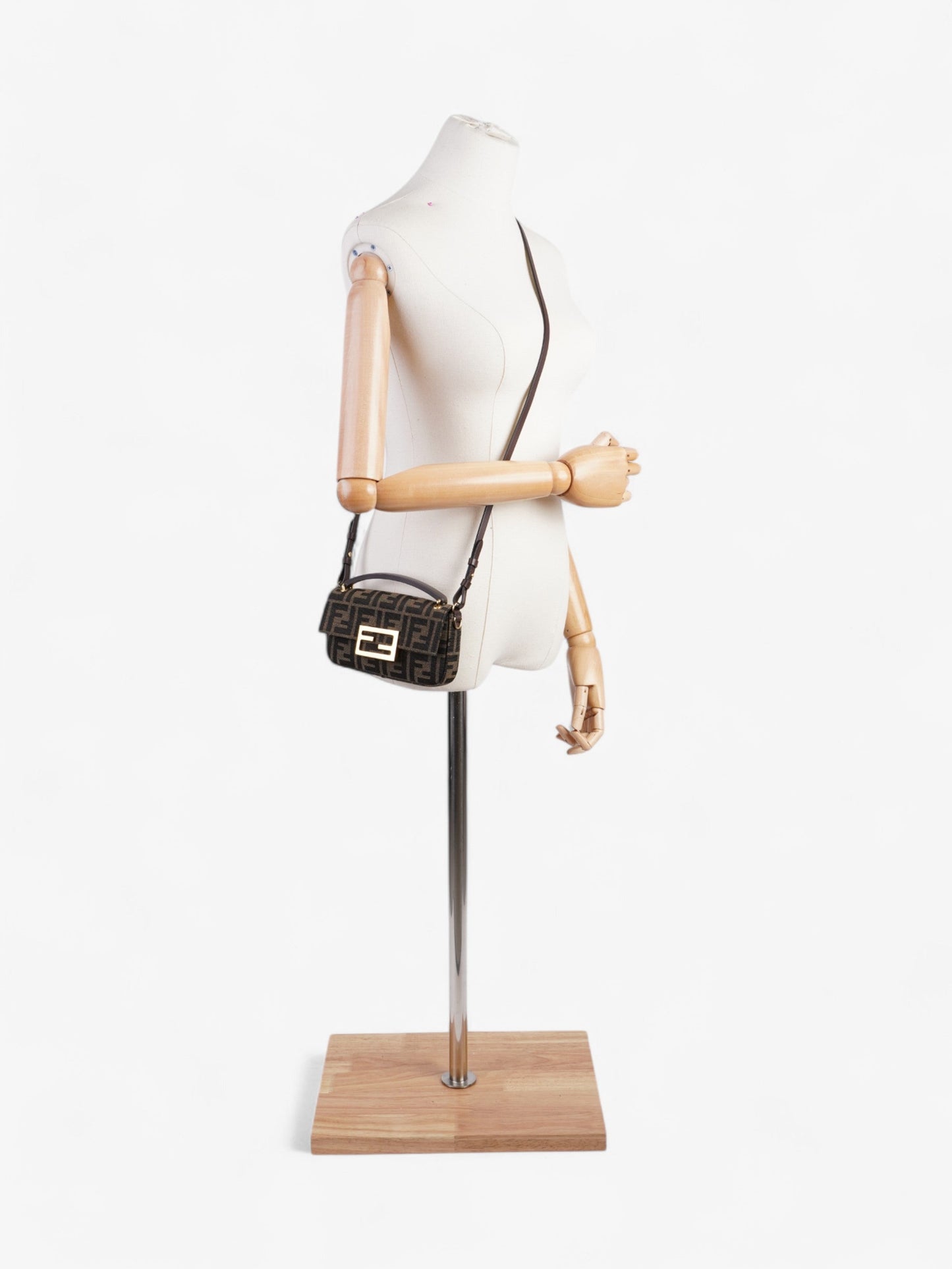 Fendi Baguette Zucca Brown Shoulder Bag