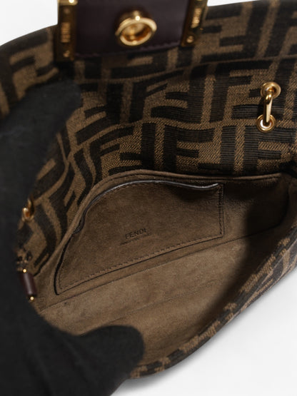 Fendi Baguette Zucca Brown Shoulder Bag