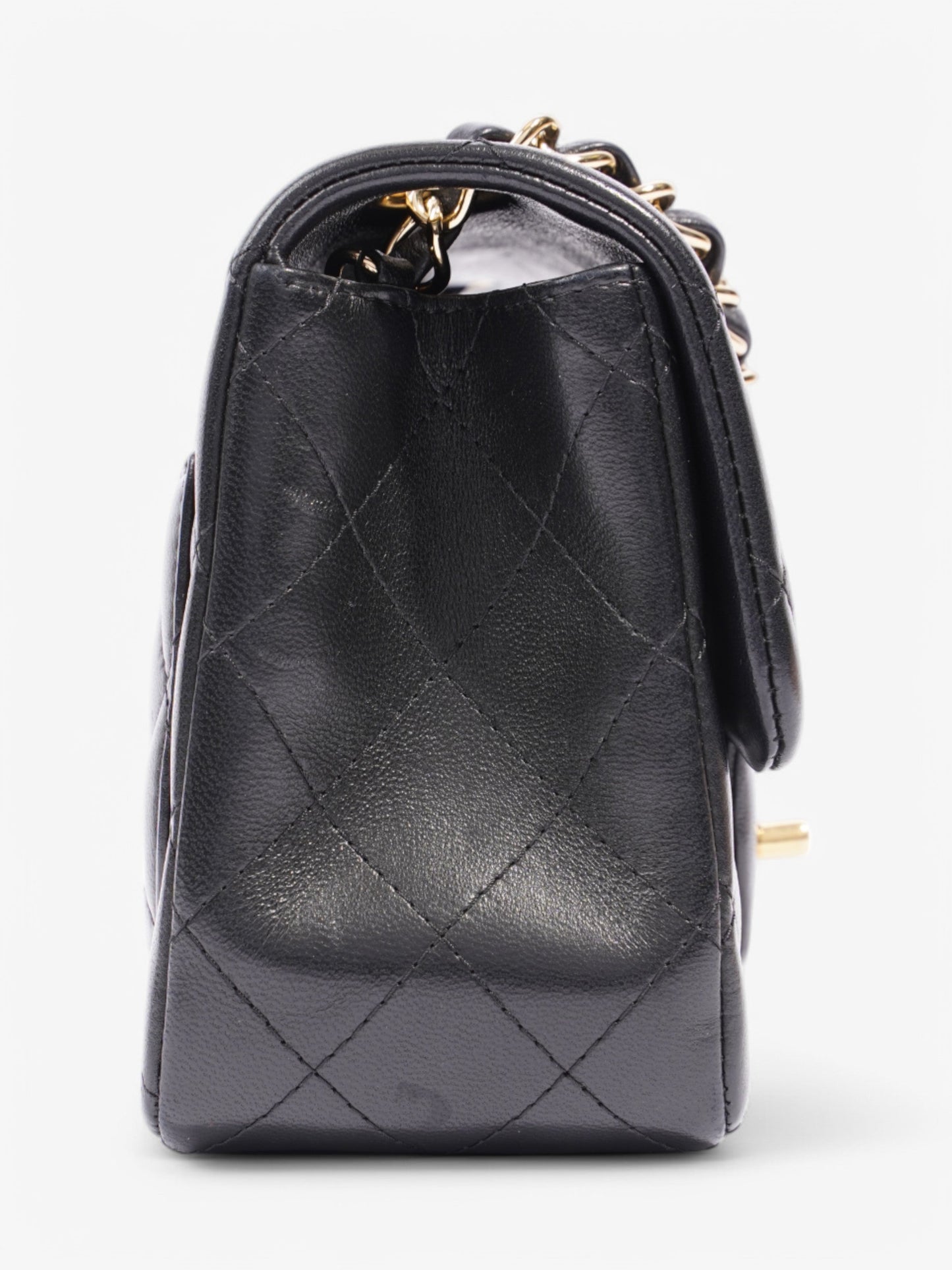 Chanel Classic Square Flap Black Lambskin Leather Mini
