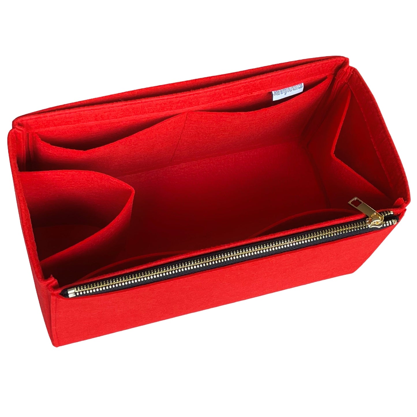 Organizer for [Origami Medium Bag, Fendi] Bag Insert (Felt, Long Zip and Open Compartment)