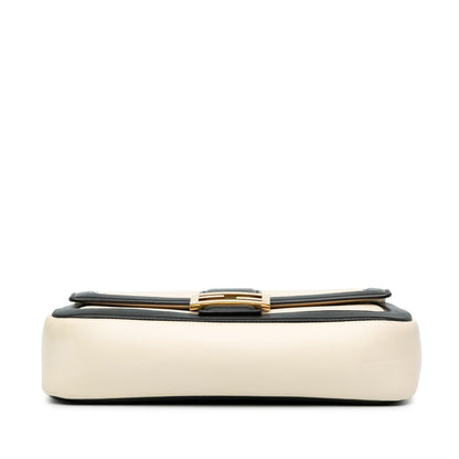 Fendi Bicolor Leather Chain Midi Baguette Shg-Dw85U0