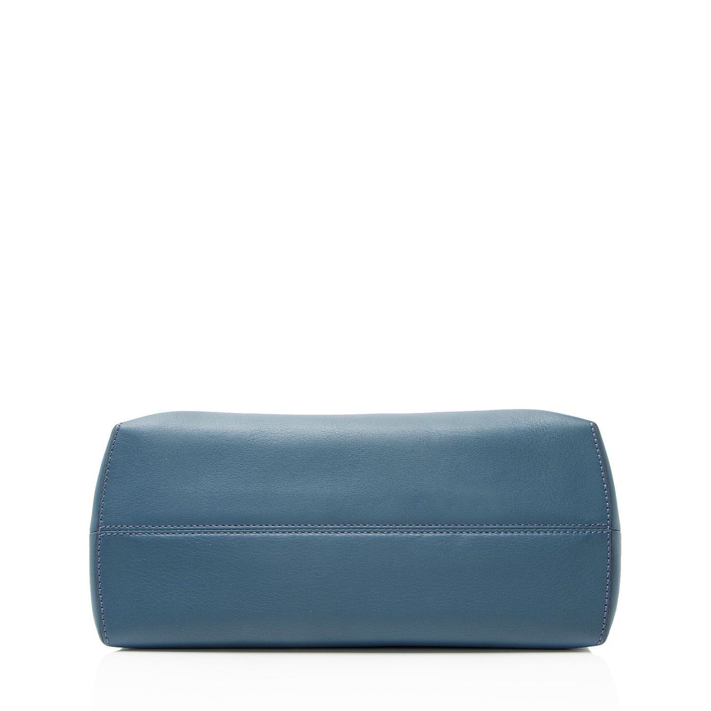 Fendi Leather Metal Stitch Baguette Satchel