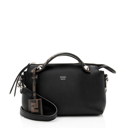 Fendi Calfskin FF Embossed By The Way Mini Boston Bag
