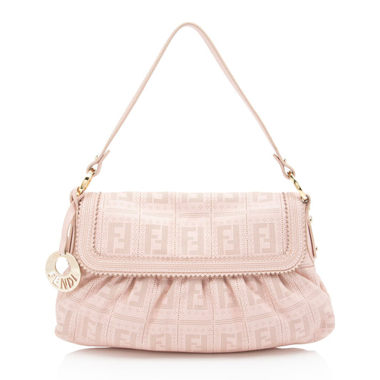 Fendi Perforated FF Calfskin Chef Small Bag