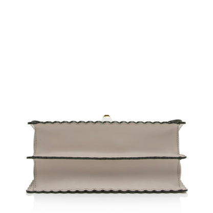 Fendi Calfskin Studded Kan I Medium Shoulder Bag (SHF-23376)