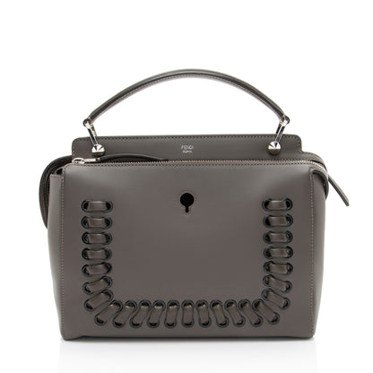 Fendi Calfskin Whipstitch Dotcom Medium Satchel