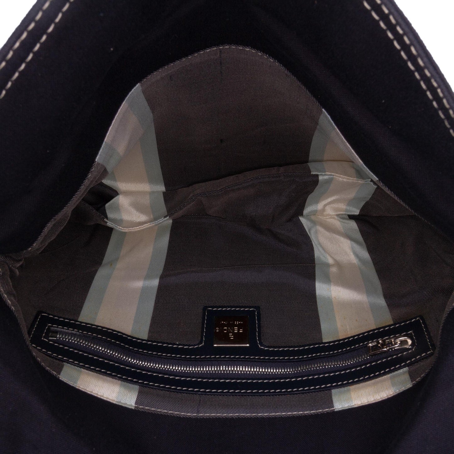 Fendi Large Leather Selleria Baguette Satchel