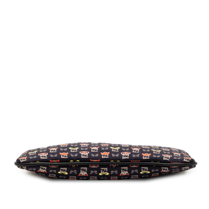 Fendi Luxury Canvas Red Clutch