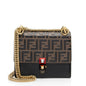 Fendi FF Embossed Calfskin Kan I Small Shoulder Bag