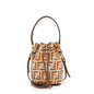 Fendi FF Embossed Calfskin Mon Tresor Mini Bucket Bag (SHF-ubOHeg)
