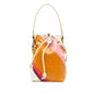 Fendi FF Embossed Striped Mini Mon Tresor Bucket Bag