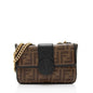 Fendi FF Spalmati 1974 Double F Mini Shoulder Bag (SHF-CKdmaW)