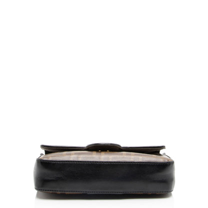 Fendi FF Spalmati 1974 Double F Mini Shoulder Bag (SHF-dtq1XP)