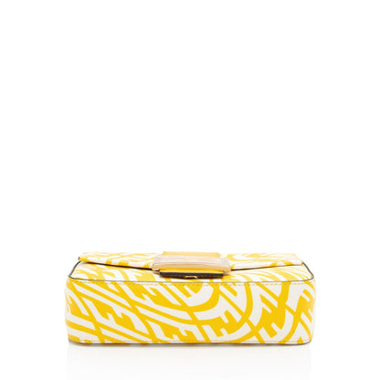 Fendi x Sara Coleman Leather FF Vertigo 1997 Baguette Mini Shoulder Bag