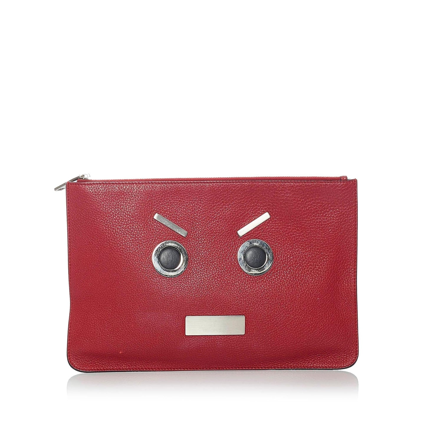Fendi Face Leather Clutch Bag (SHG-31207)