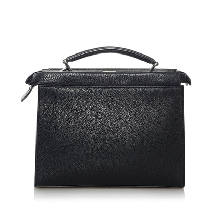 Fendi Fendi Mania Peekaboo Leather Satchel (SHG-29584)