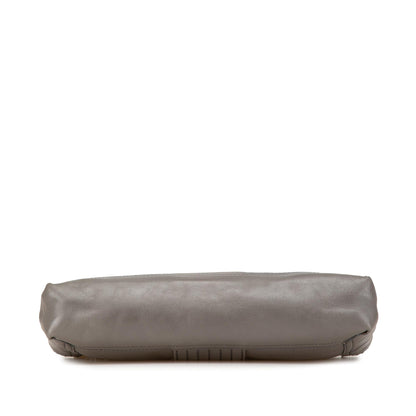 Fendi Zucchino Coated Canvas And Metallic Leather Compilation Shoulder Bag