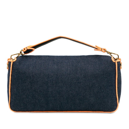 Fendi Large Denim Baguette Satchel (SHG-Fm5Rer)