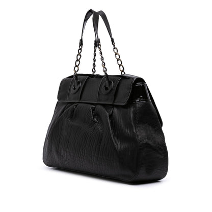 Fendi Large Leather B Bis Top Handle Bag