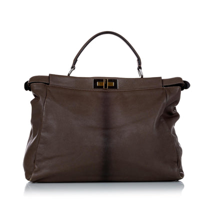 Fendi Large Peekaboo Leather Satchel (SHG-28817)