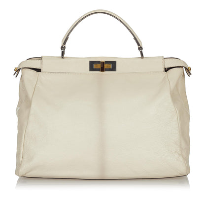 Fendi Large Peekaboo Leather Satchel (SHG-usPpvT)