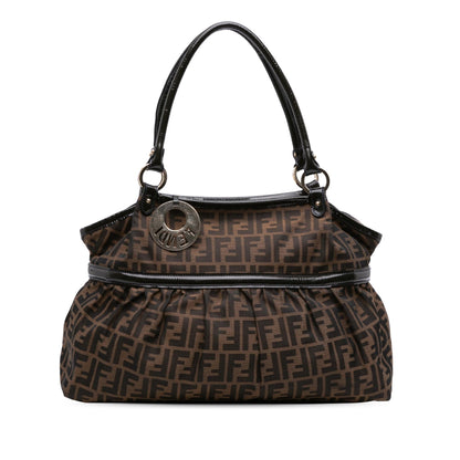 Fendi Large Zucca Canvas Chef Shoulder Bag