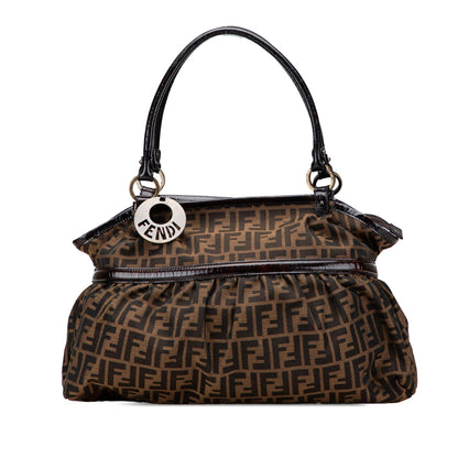 Fendi Luxury Canvas Red Shoulder Bag Style 35