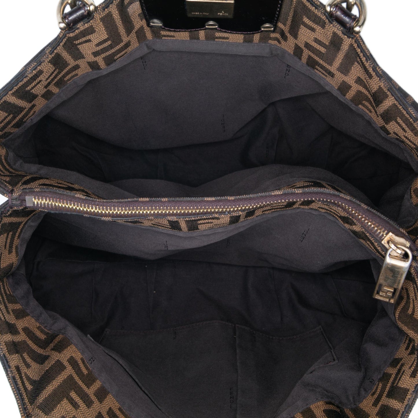 Fendi Joshua Vides California Sky Medium Embossed Leather Baguette Satchel