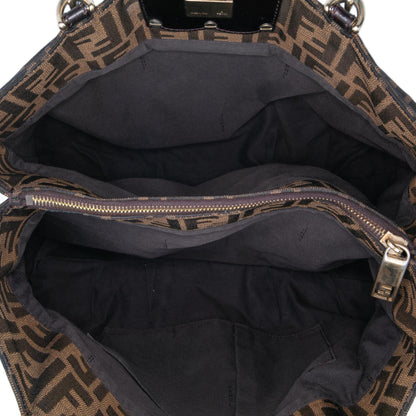Fendi Joshua Vides California Sky Medium Embossed Leather Baguette Satchel