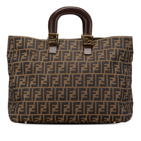 Fendi Tote Canvas Red Tote Bag Style 4