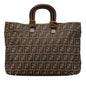 Fendi Tote Canvas Red Tote Bag Style 4