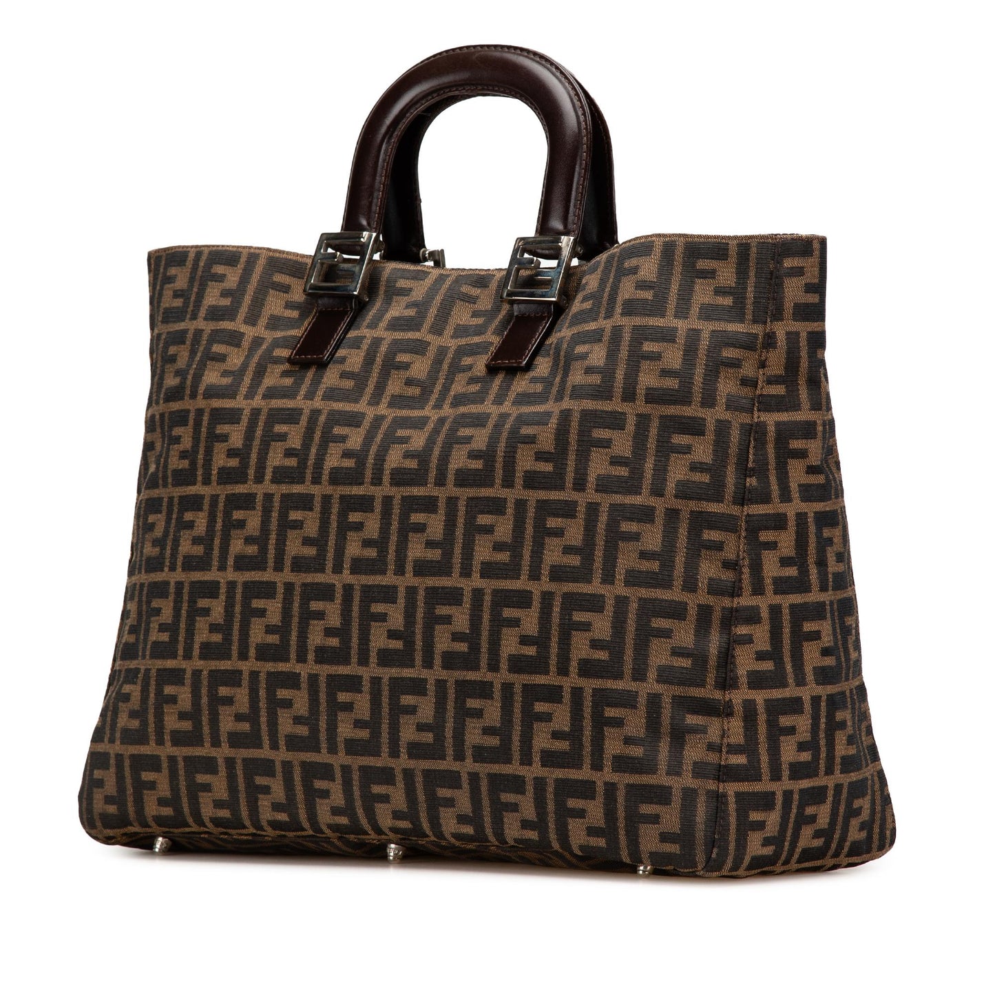 Fendi Roll Canvas Red Tote Bag Canvas