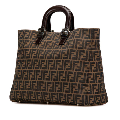 Fendi Roll Canvas Red Tote Bag Canvas