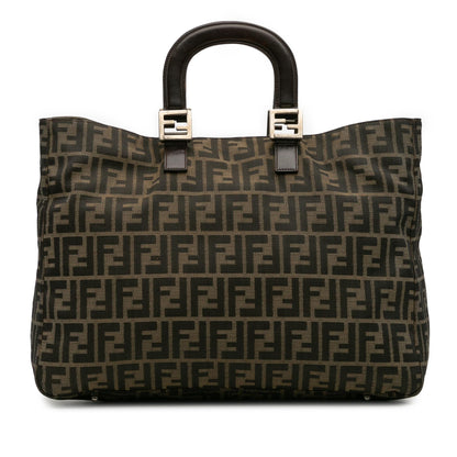 Fendi Baguette Canvas Red Tote Bag Canvas