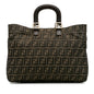 Fendi Baguette Canvas Red Tote Bag Canvas