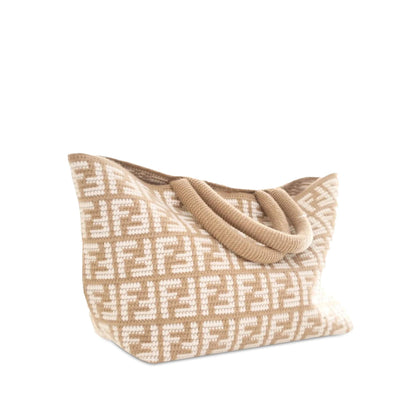 Fendi Large Zucca Cashmere Shopper Tote Shg-Q4X6Pa