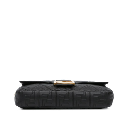 Fendi Zucca Embroidered Canvas Baguette Satchel Shg-Mie6Q3