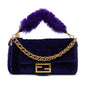 Fendi Large Zucca Embossed Velvet Baguette Satchel (SHG-wQF0dG)