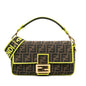 Fendi Large Zucca Fluo Trim Baguette Satchel Shg-Jbo1Oy