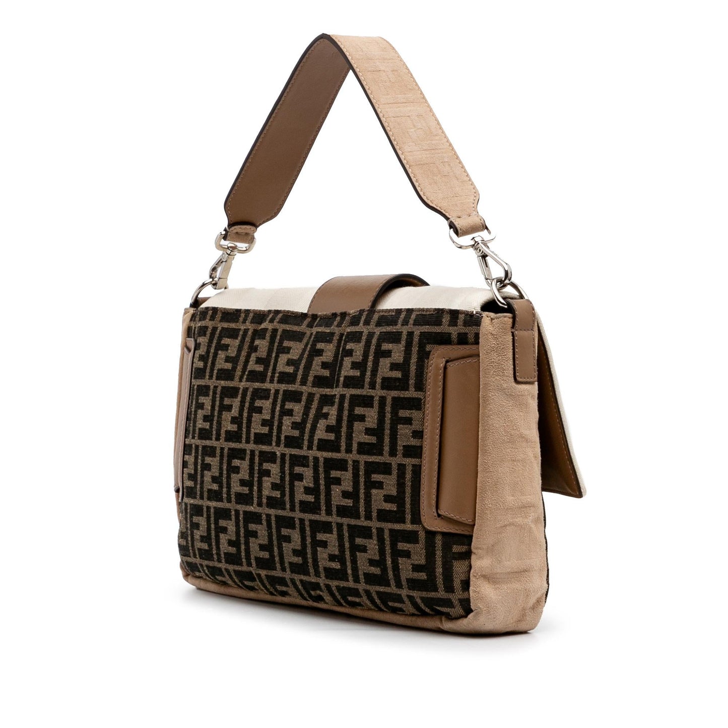 Fendi Baguette Canvas Red Shoulder Bag Style 24