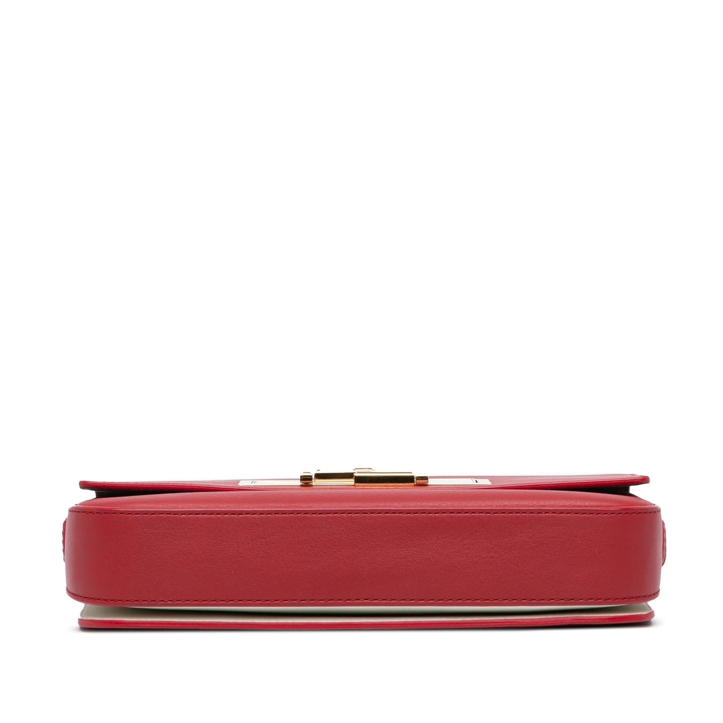 Fendi Baguette Leather Red Shoulder Bag Style 38