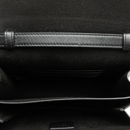 Fendi Leather Crystal Fab Crossbody