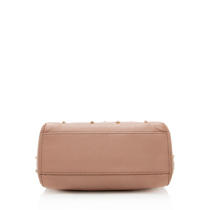 Fendi Leather Crystal Peekaboo XS Shoulder Bag (SHF-19840)