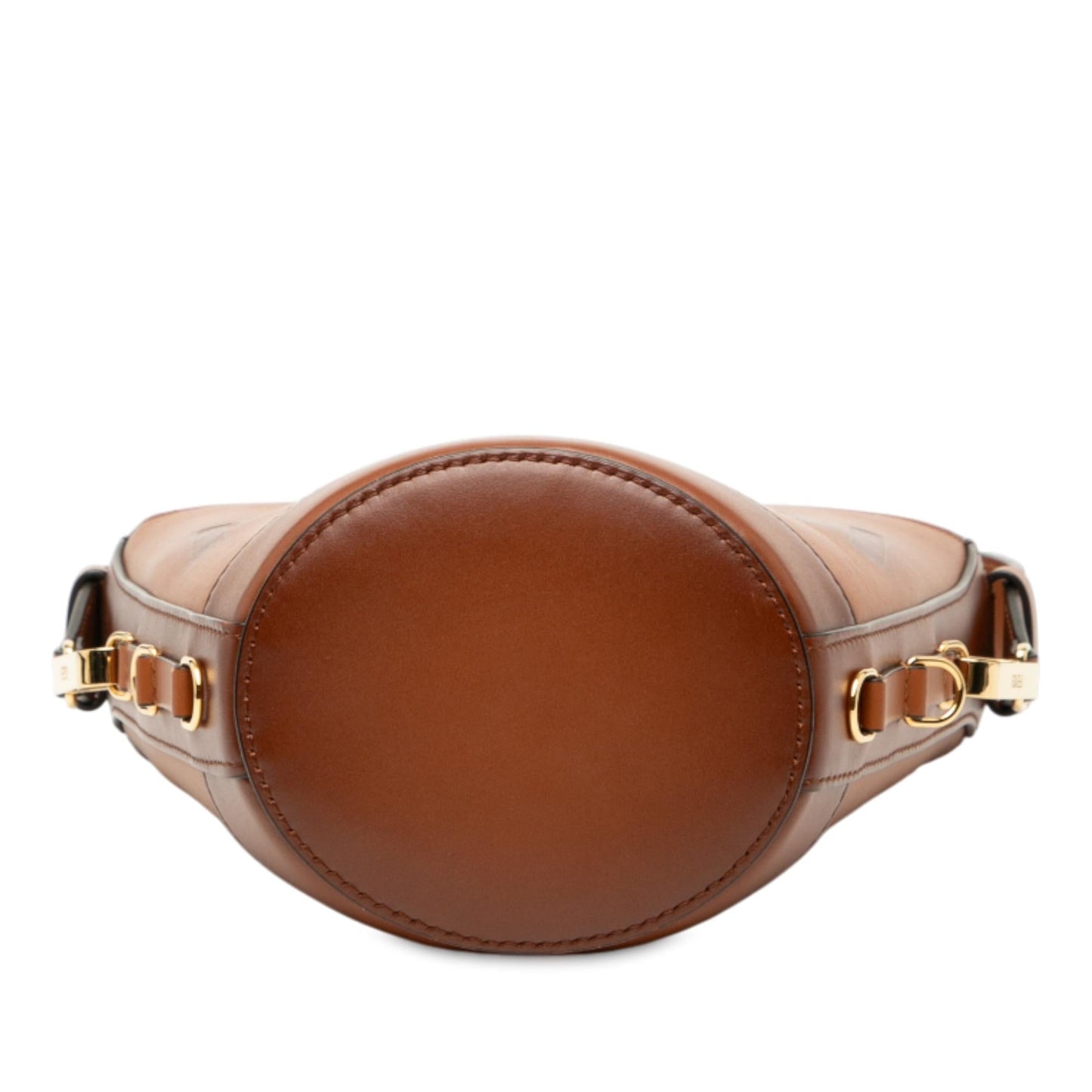 Fendi Medium Zucca Canvas Studded Roll Tote