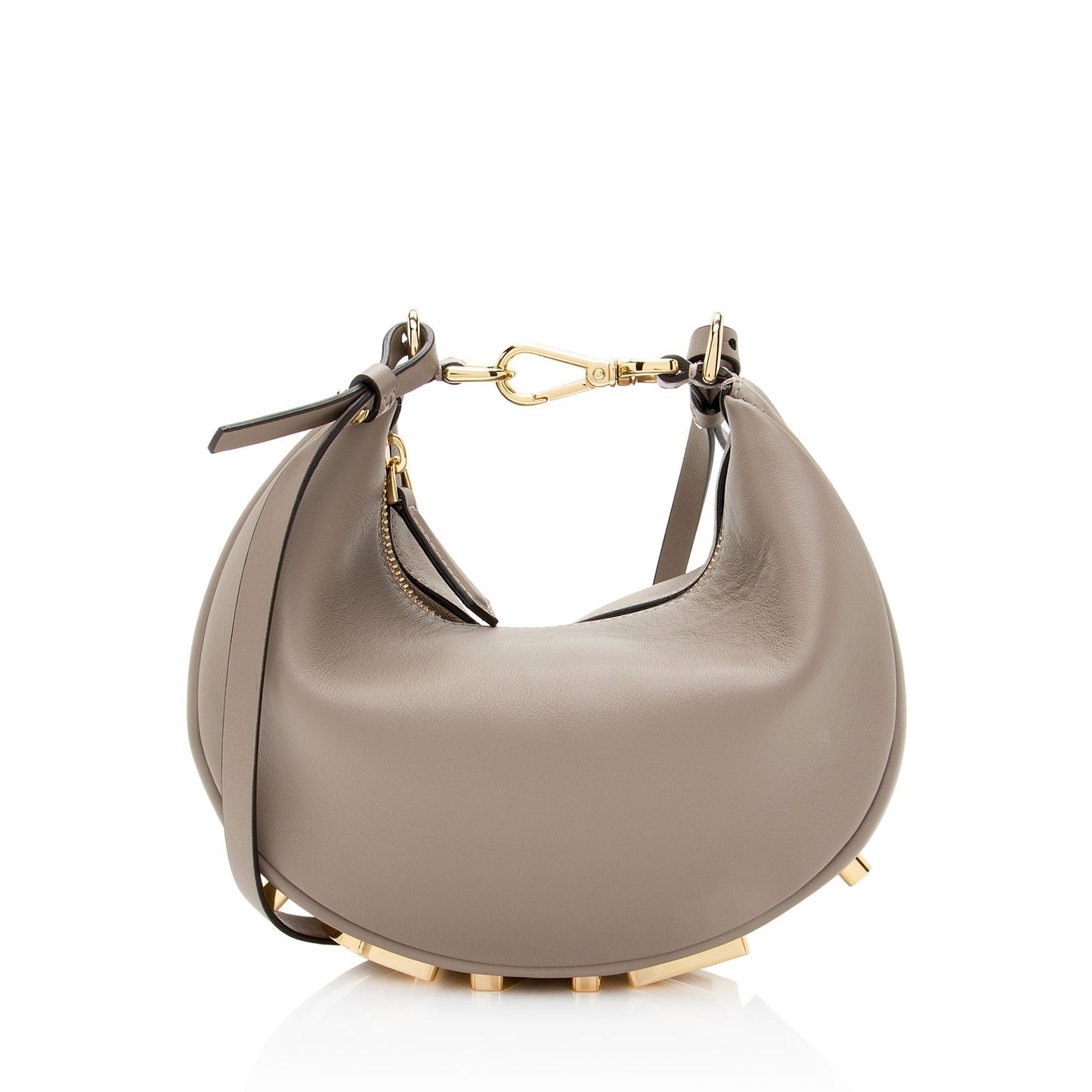 Fendi Fendigraphy Leather Red Shoulder Bag Leather