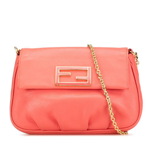 Fendi Leather Fendista Pochette Crossbody Shg-Tovf1F
