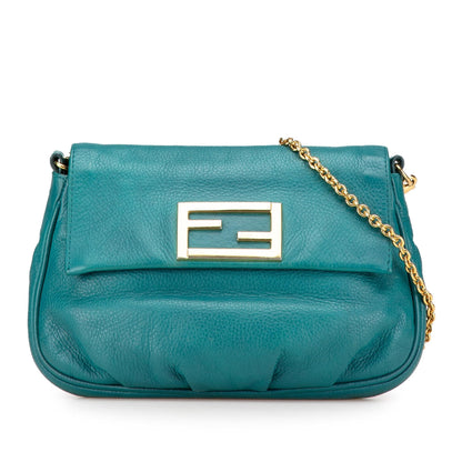 Fendi Leather Fendista Pochette Crossbody