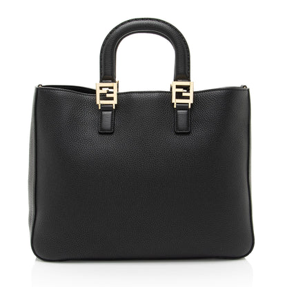 Fendi Leather Glacier Medium Tote