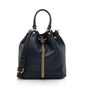 Fendi Leather Karligraphy Chain Bucket Bag