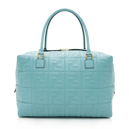 Fendi Leather Large Boston Satchel (SHF-17553)